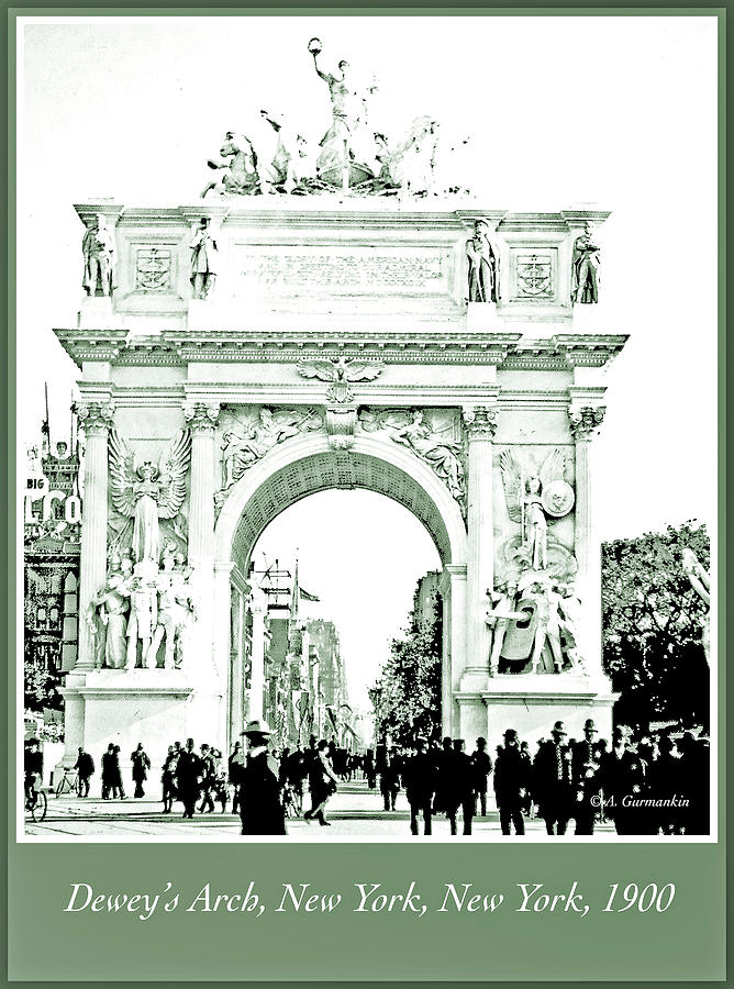 Deweys Arch, New York, 1900, Vintage Photograph #4 Photograph by A Macarthur Gurmankin