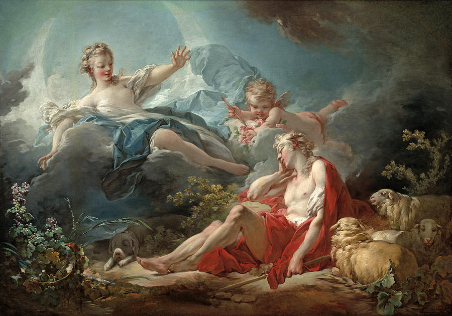 Diana and Endymion #5 Painting by Jean-Honore Fragonard