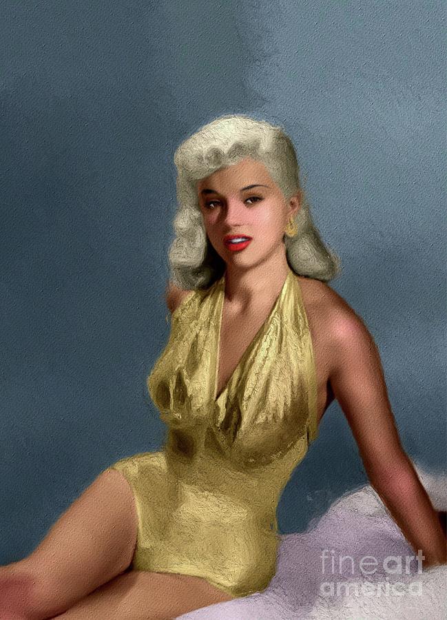 Hollywood Painting - Diana Dors, Vintage Movie Star #4 by Esoterica Art Agency