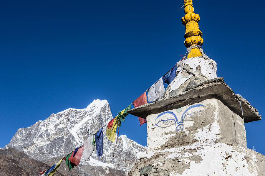 Dingboche stupa in Nepal #4 Photograph by Didier Marti