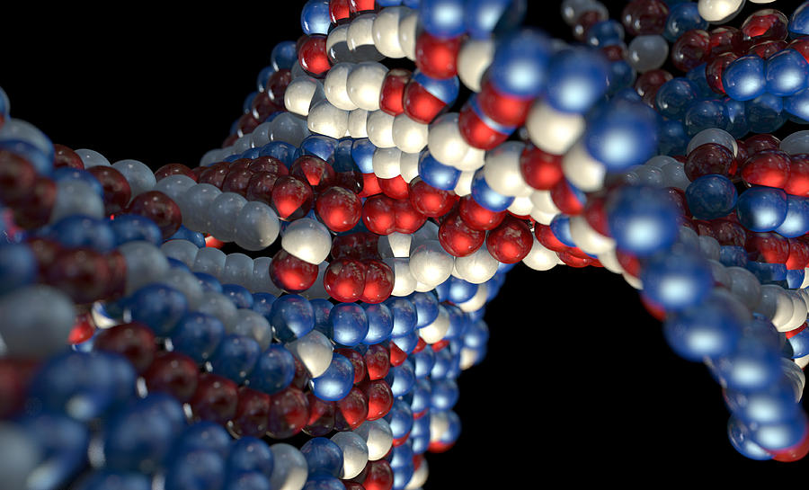 Ball Digital Art - DNA Atom Stem #4 by Allan Swart