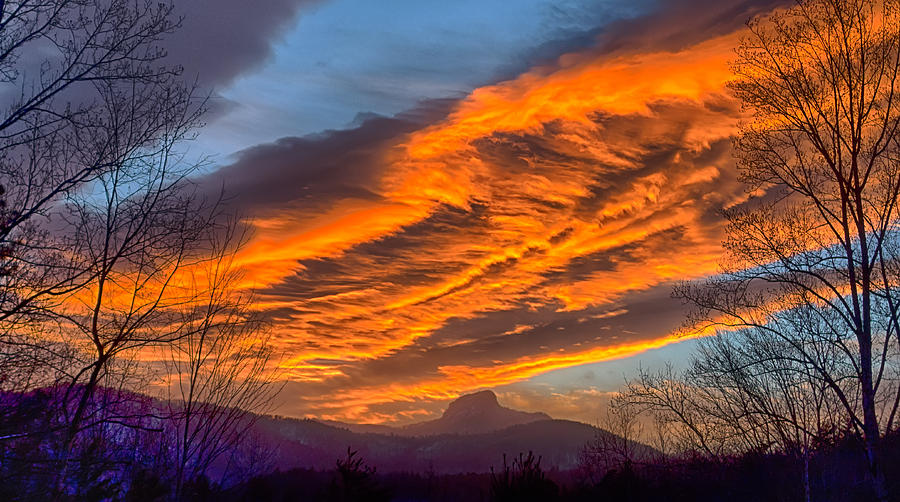 Dramatic Skies Great Smoky Mountains Nc At Sunset In Winter Photograph