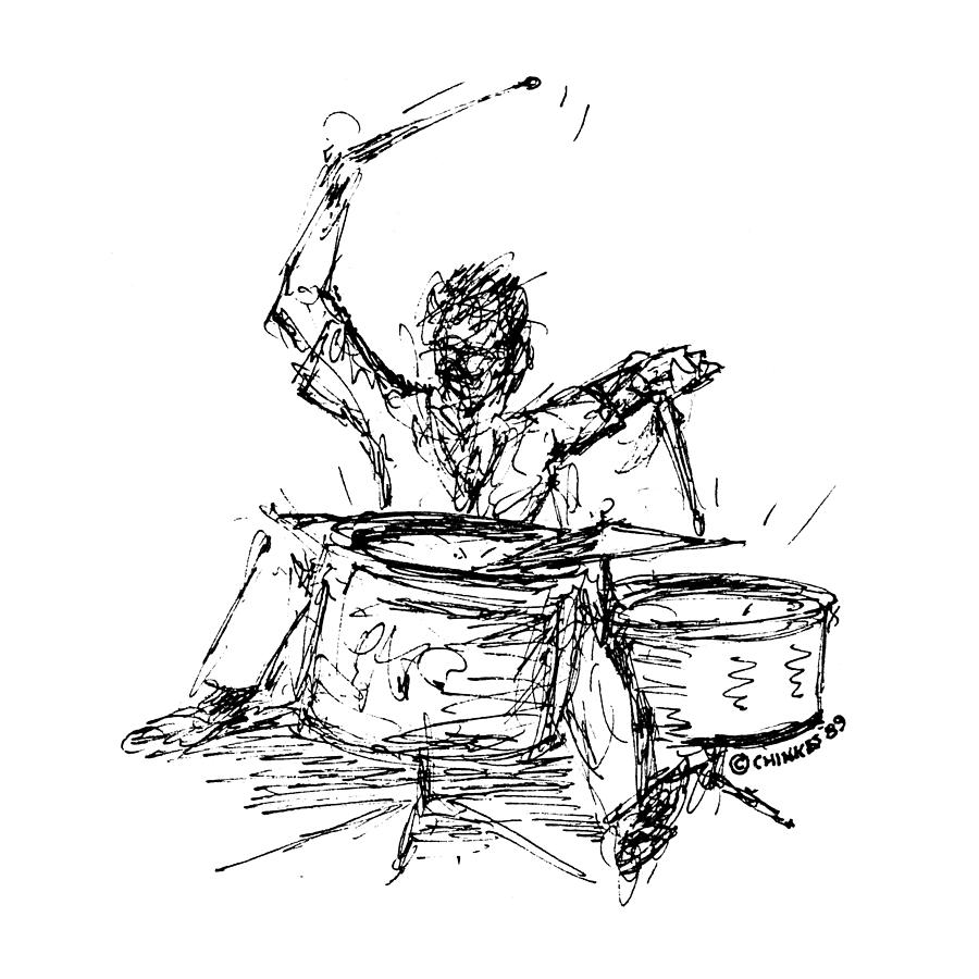 Drummer Painting by Sam Chinkes - Fine Art America