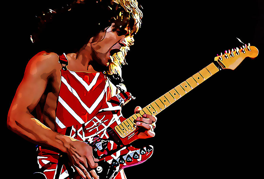Eddie Van Halen Art #4 Mixed Media by Marvin Blaine
