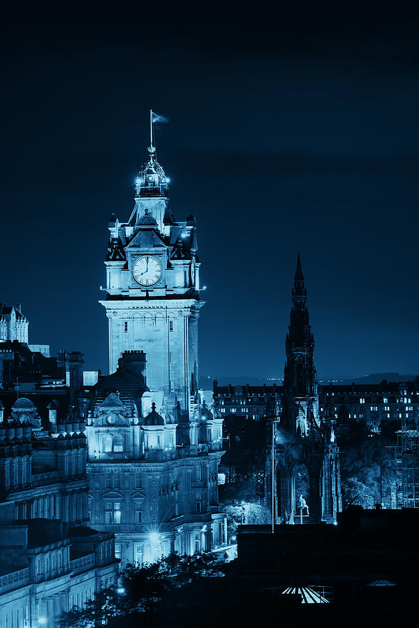 Edinburgh night #4 Photograph by Songquan Deng
