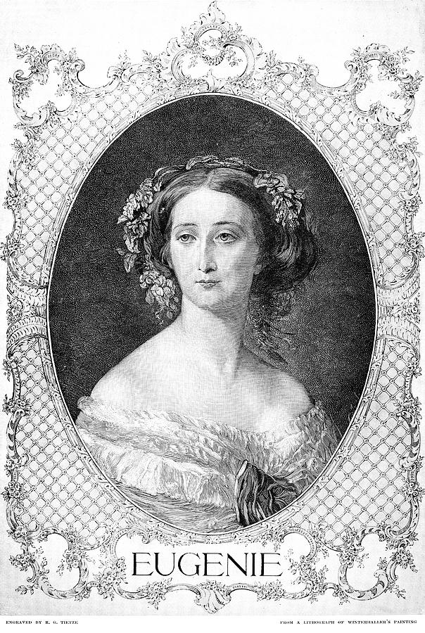 Portrait Photograph - Empress Eugenie Of France #4 by Granger