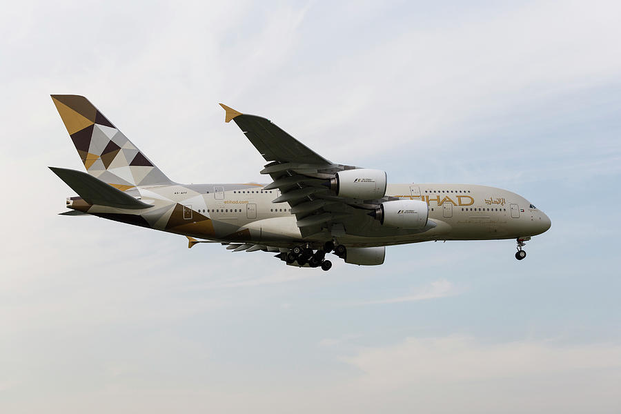 Etihad Airways Airbus A380 Photograph by David Pyatt - Fine Art America