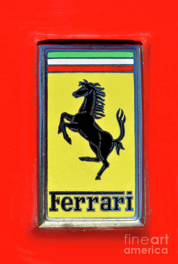 Car Photograph - Ferrari badge #4 by George Atsametakis
