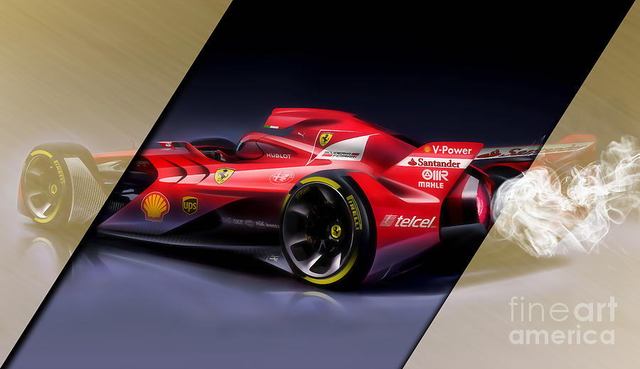 Ferrari F1 Collection #3 Mixed Media by Marvin Blaine