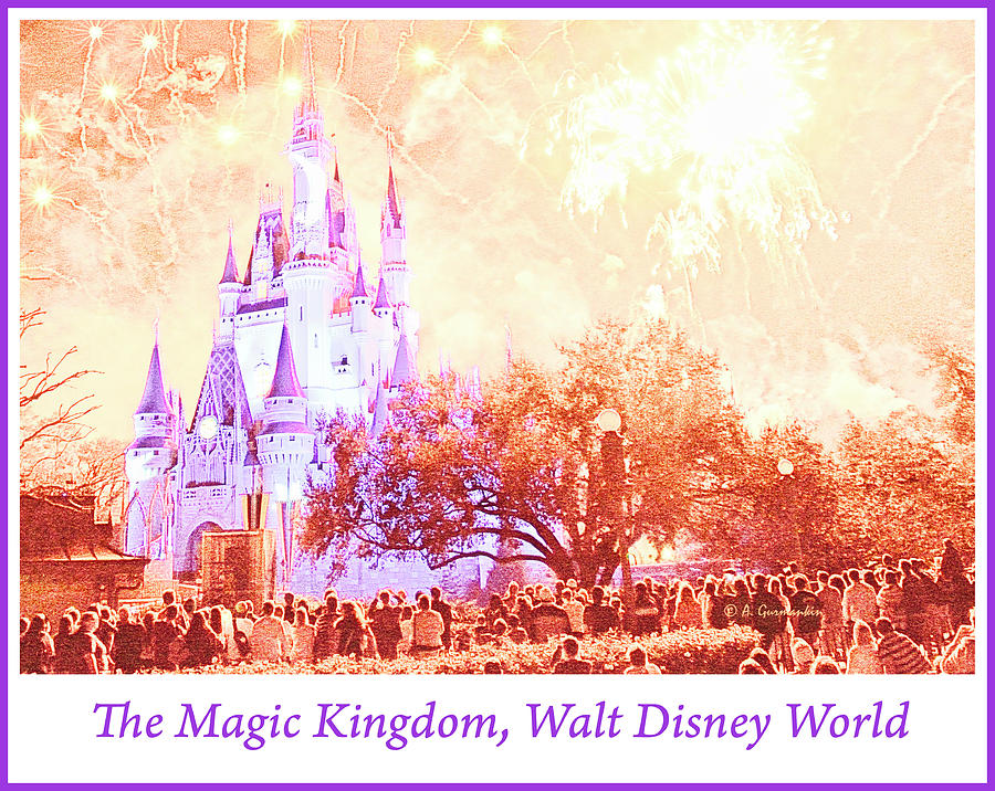 Fireworks, Cinderellas Castle, Walt Disney World #2 Photograph by A Macarthur Gurmankin