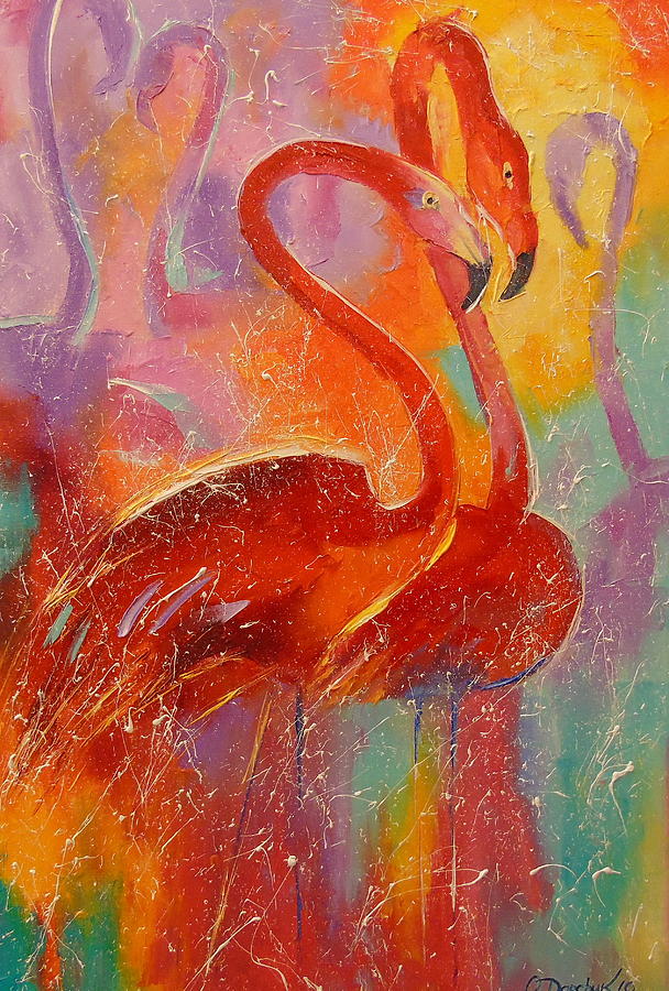 Flamingo Painting by Olha Darchuk - Fine Art America