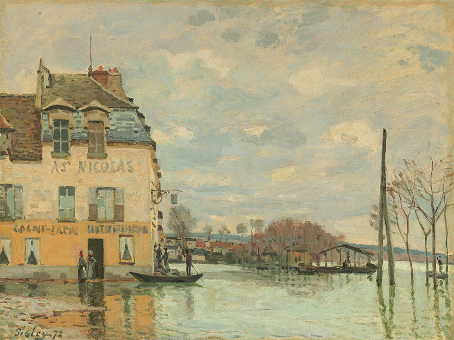 Flood At Port-marly Painting