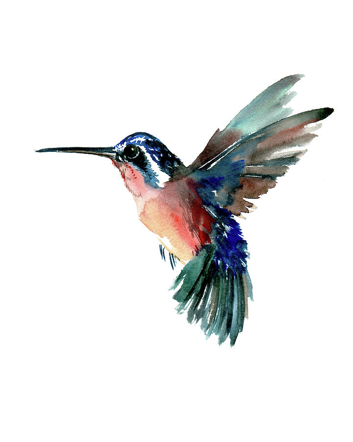 Flying Hummingbird #4 Painting by Suren Nersisyan