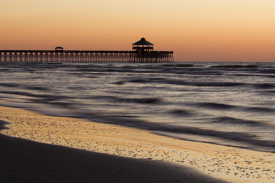 Folly Beach Pier Sunrise #4 Photograph by Dustin K Ryan