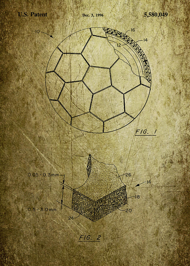 Football patent #4 Photograph by Chris Smith