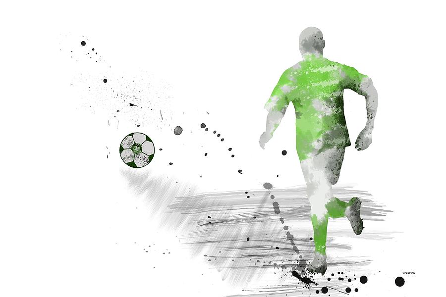 Sports Digital Art - Football Player #5 by Marlene Watson