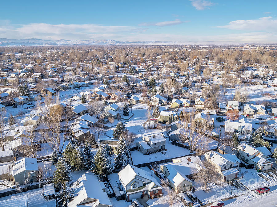 Fort Collins winter cityscape #4 Photograph by Marek Uliasz