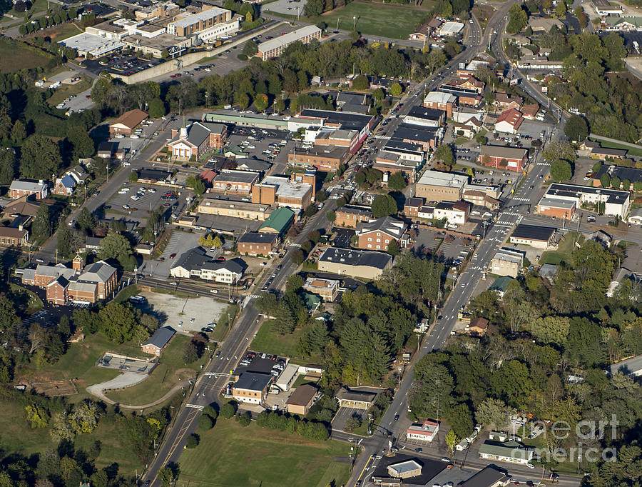 Franklin North Carolina Aerial Photo Photograph by David Oppenheimer