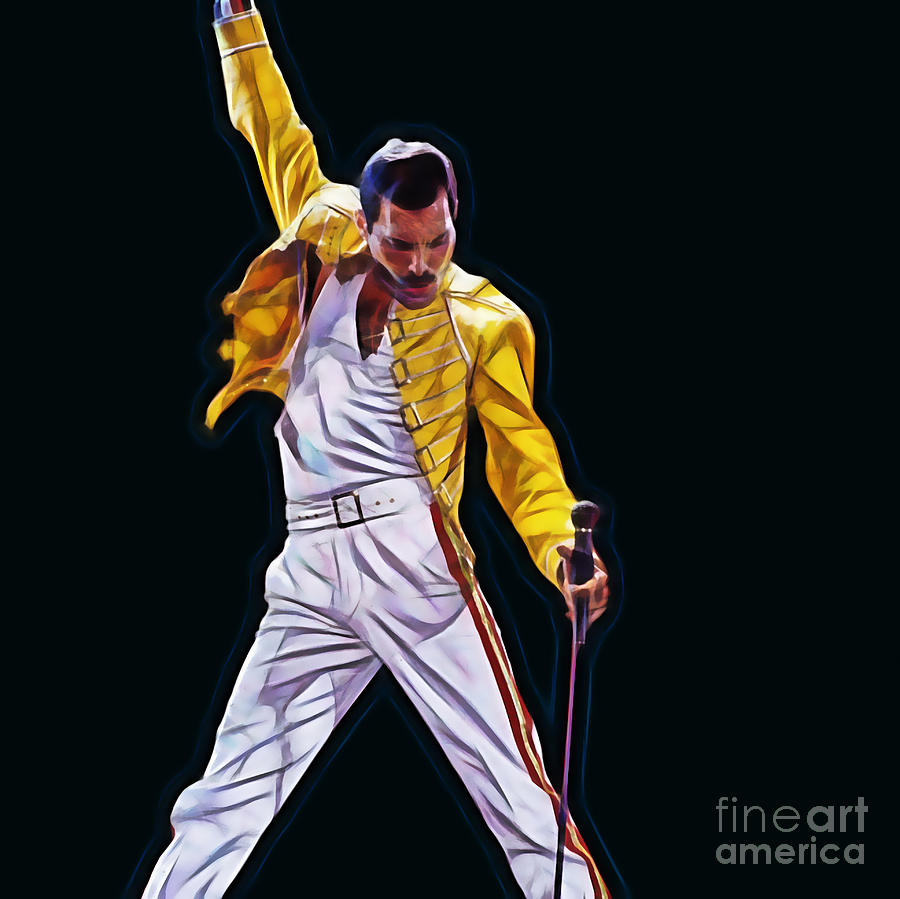 Queen Mixed Media - Freddie Mercury Queen Collection #4 by Marvin Blaine