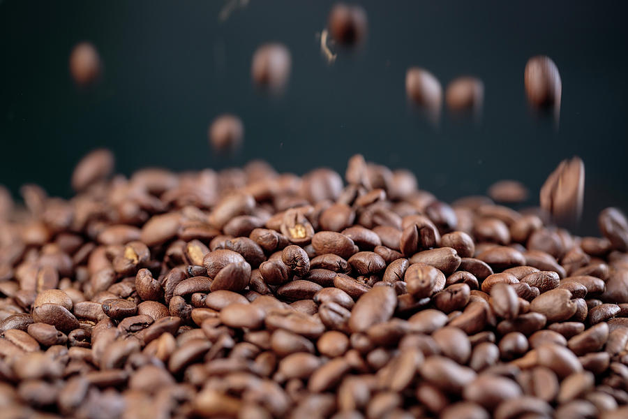Coffee Photograph - Fresh Roasted Coffe Beans #4 by Nailia Schwarz