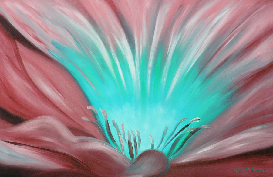 From the Heart of a Flower #4 Painting by Gina De Gorna