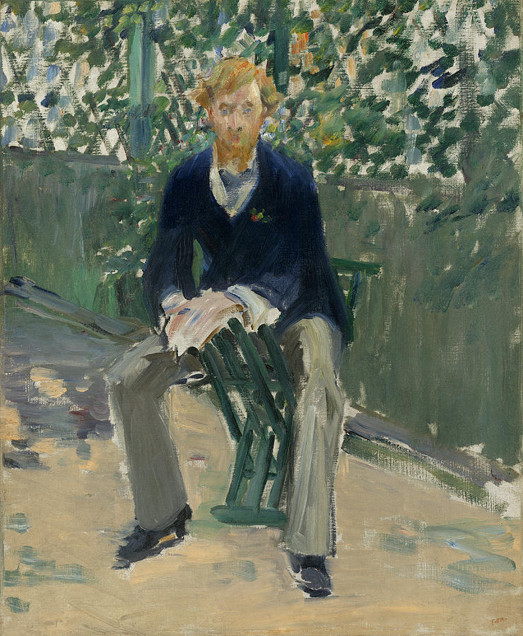 Edouard Manet Painting - George Moore In The Artists Garden #4 by Edouard Manet