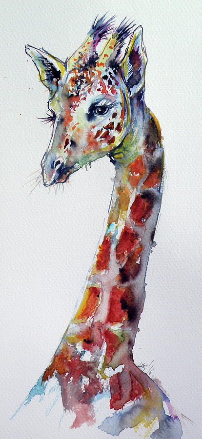 Giraffe #4 Painting by Kovacs Anna Brigitta