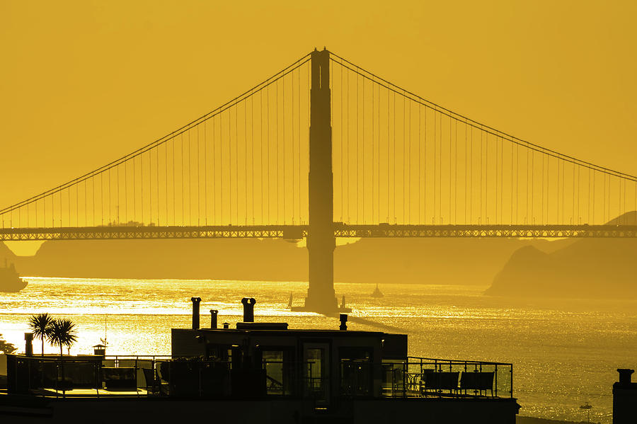 Golden Gate Bridge In Its Beauty At Sunset #4 Photograph by Alex Grichenko