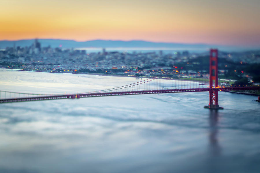 Golden Gate Bridge San Francisco California West Coast Sunrise #4 Photograph by Alex Grichenko
