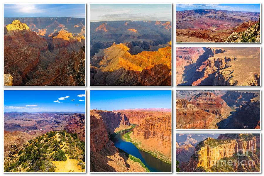 Grand Canyon collage #4 Photograph by Benny Marty