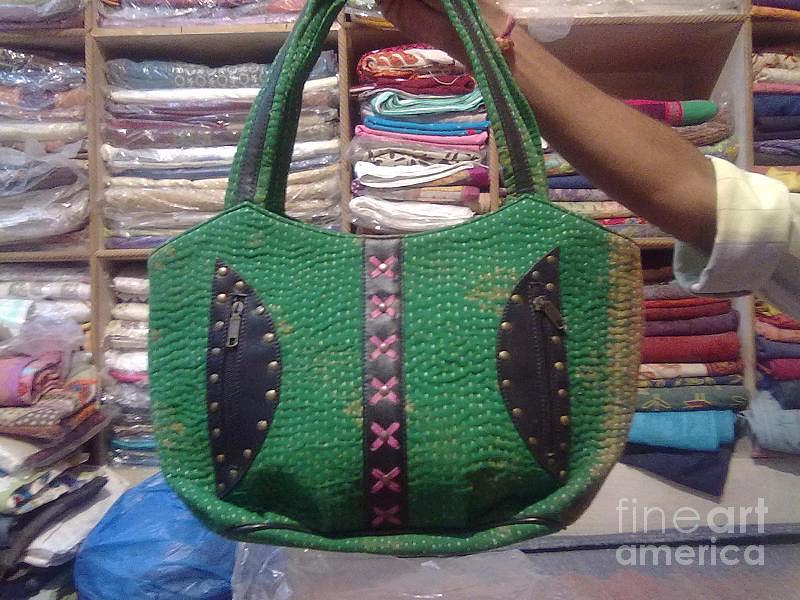 Hand Bags Tapestry - Textile - Hand Quilted Kantha Bags #4 by Dinesh Rathi