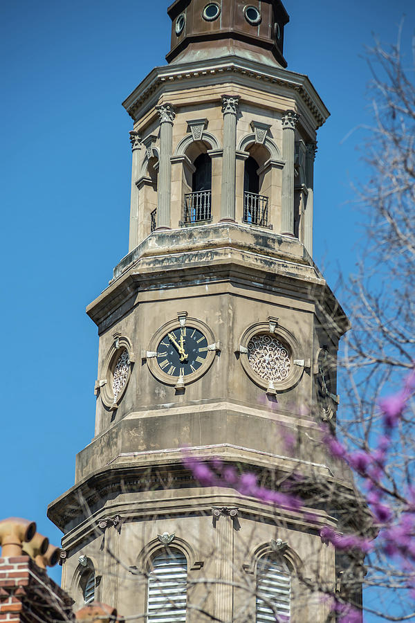 Historic church steeple in charleston south carolina historic di #4 Photograph by Alex Grichenko