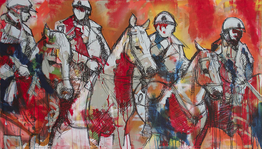 Horse Painting - 4 Horsemen by Dmitry Gubin