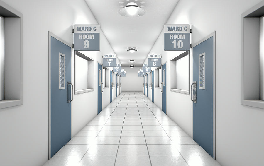 Sign Digital Art - Hospital Hallway #4 by Allan Swart