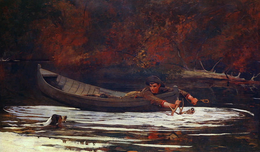 Hound And Hunter Painting by Winslow Homer