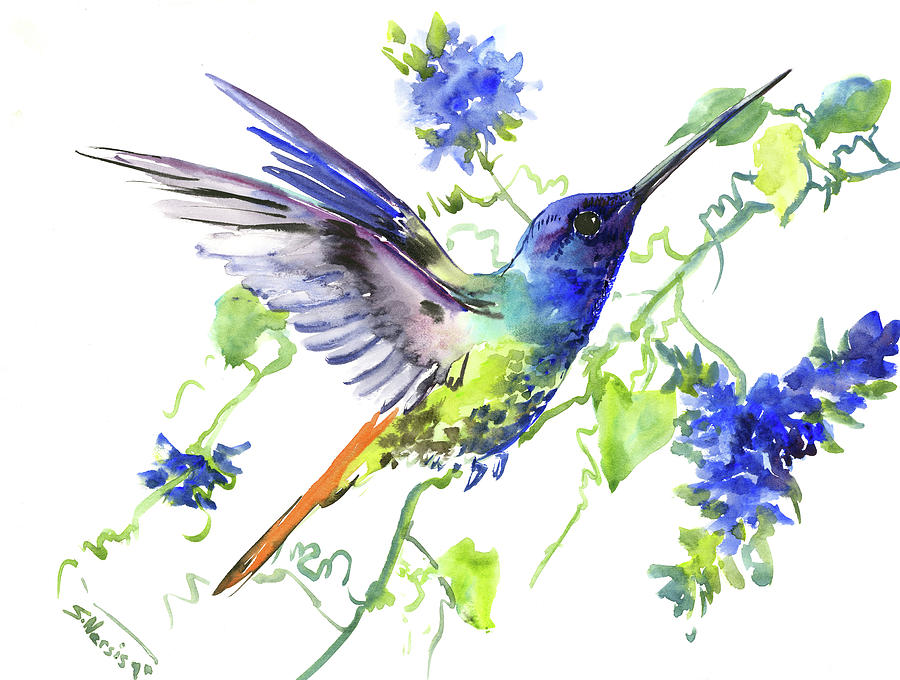 Hummingbird #4 Painting by Suren Nersisyan