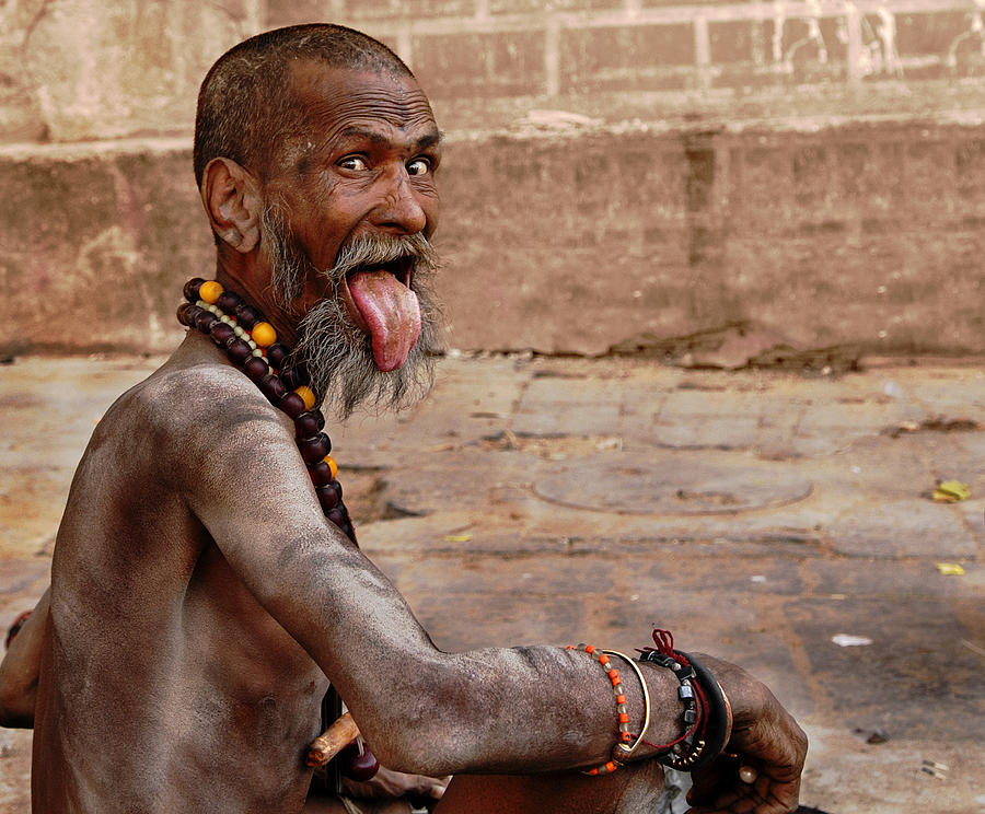 Image of Nepal: Sadhu (Holy Man) wearing rudraksha (seeds used for prayer