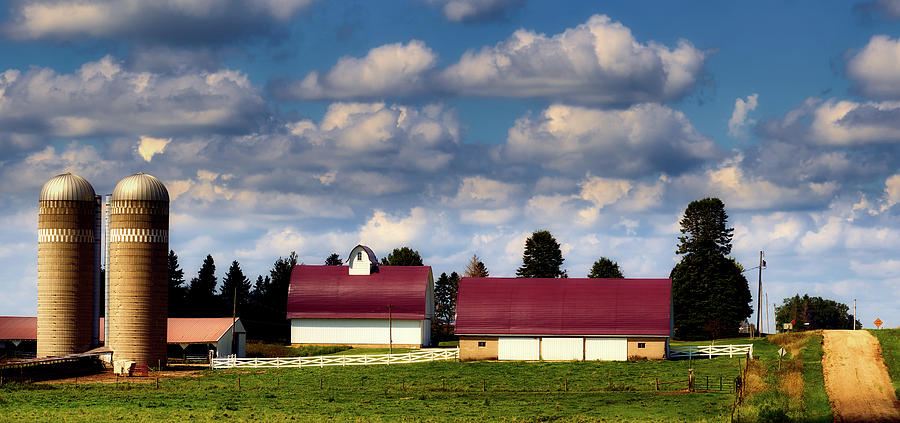 Barn Photograph - Iowa Farm Panorama #4 by Mountain Dreams
