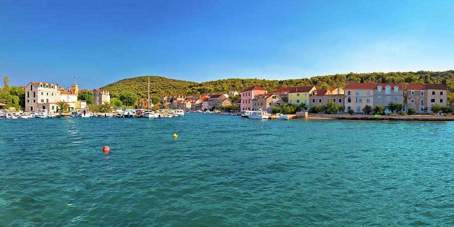 Island of Zlarin harbor panoramic view #4 Photograph by Brch Photography