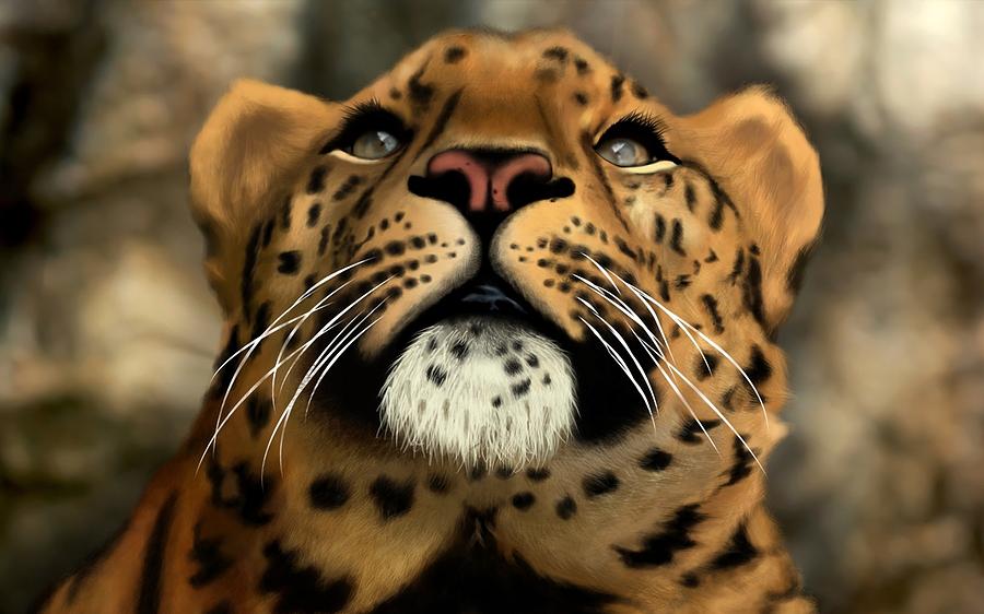 Wildlife Digital Art - Jaguar #4 by Super Lovely