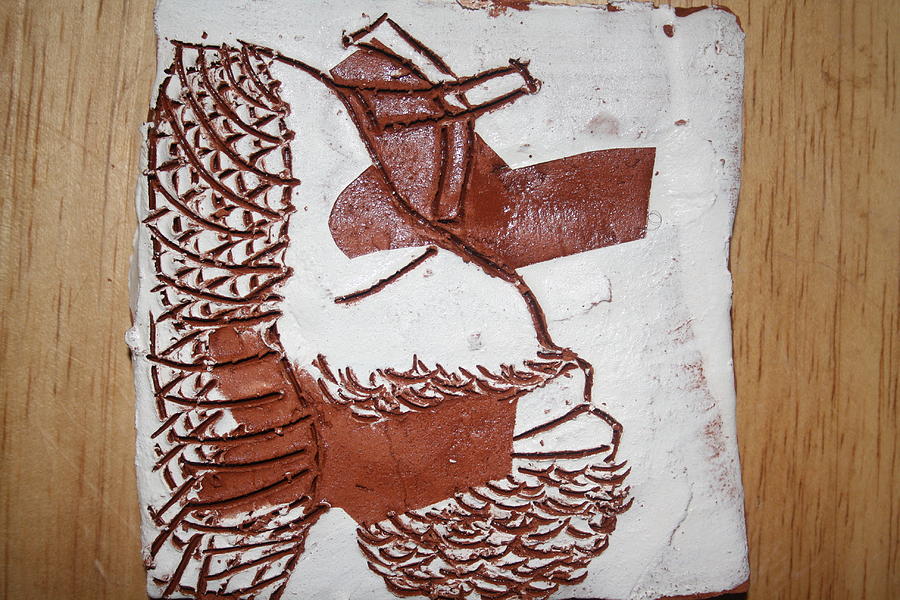 Jesus Christ - tile #4 Ceramic Art by Gloria Ssali
