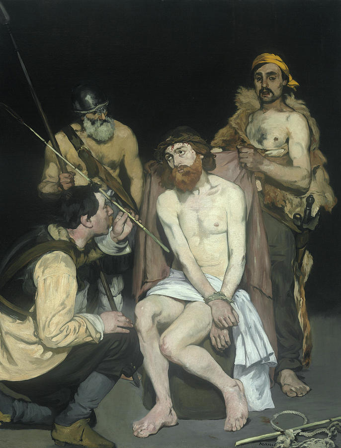 Nude Painting - Jesus Mocked by the Soldiers by Edouard Manet