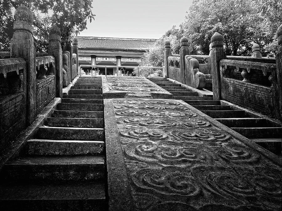 Jingjiang Palace-China Guilin scenery-Black-and-white photograph #4 Photograph by Artto Pan