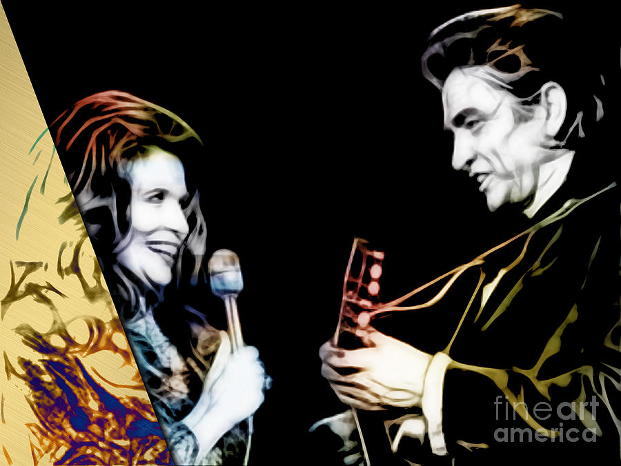 June Carter and Johnny Cash Collection #4 Mixed Media by Marvin Blaine