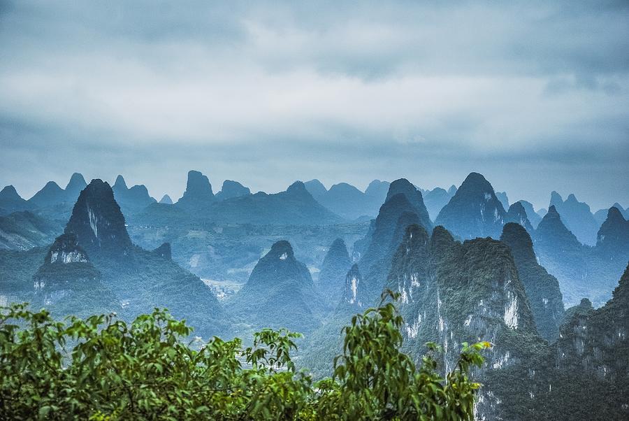 Karst mountains landscape #4 Photograph by Carl Ning