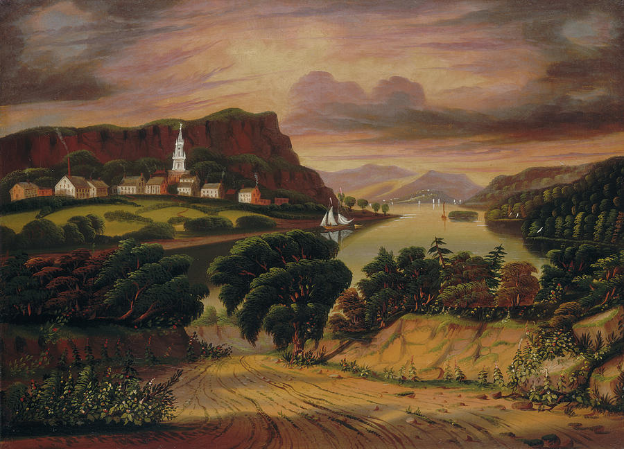 Lake George and the Village of Caldwell #4 Painting by Thomas Chambers