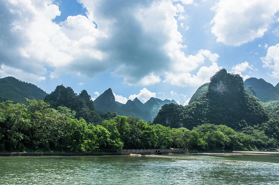 Lijiang River and karst mountains scenery #4 Photograph by Carl Ning