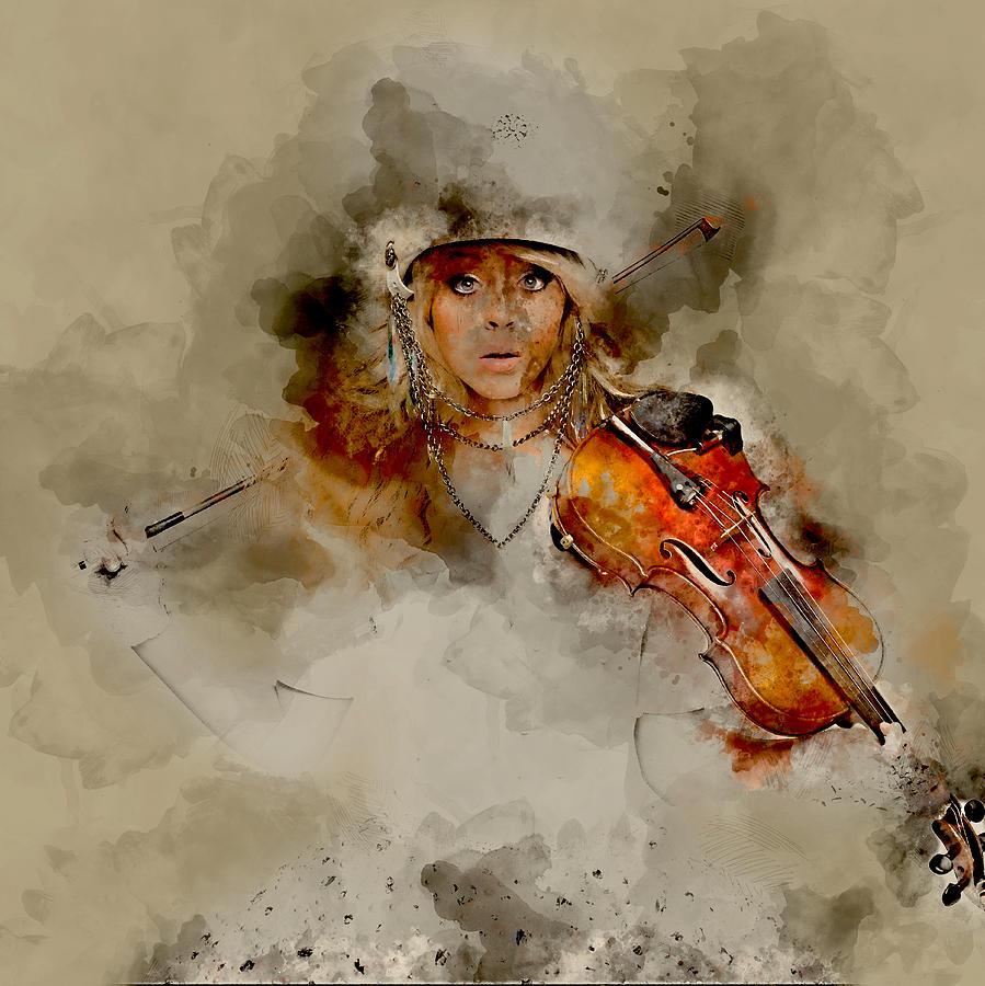 Lindsey Stirling #3 Mixed Media by Marvin Blaine