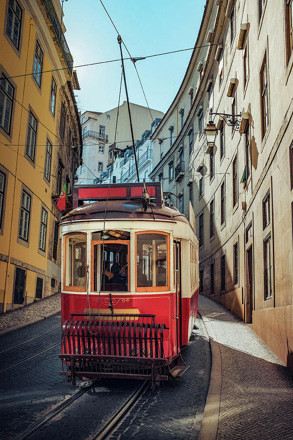 Vintage Photograph - Lisbon tram #4 by Carlos Caetano