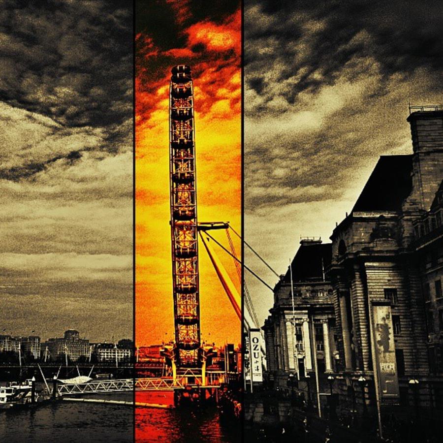 Edited Photograph - London Eye #4 by Chris Drake